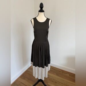 Ulla Johnson Charcoal Gray Colorblock High-Low Midi Dress - Sz 2